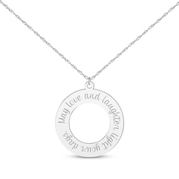 Loop Necklace 14K White Gold 18”
