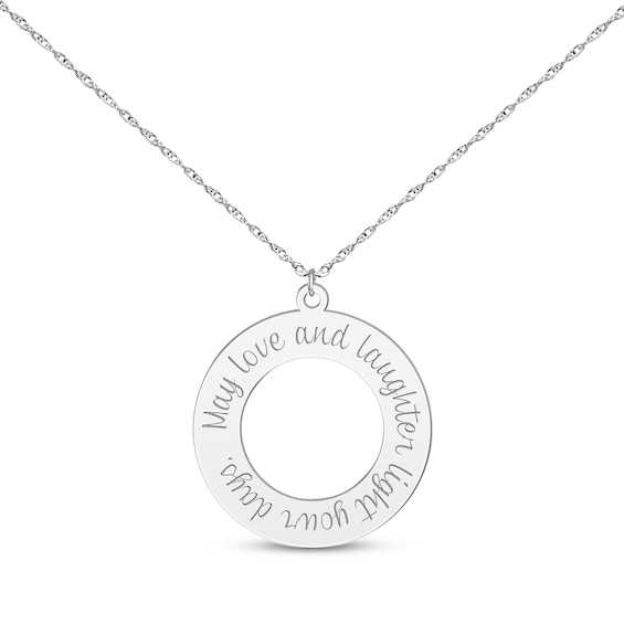 Loop Necklace 14K White Gold 18”