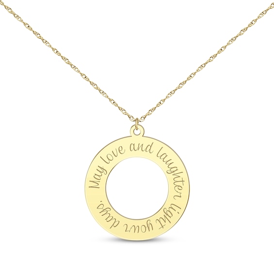 Loop Necklace 14K Yellow Gold 18”