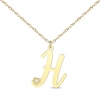 Thumbnail Image 1 of Diamond Accent Initial Necklace 14K Yellow Gold 18”