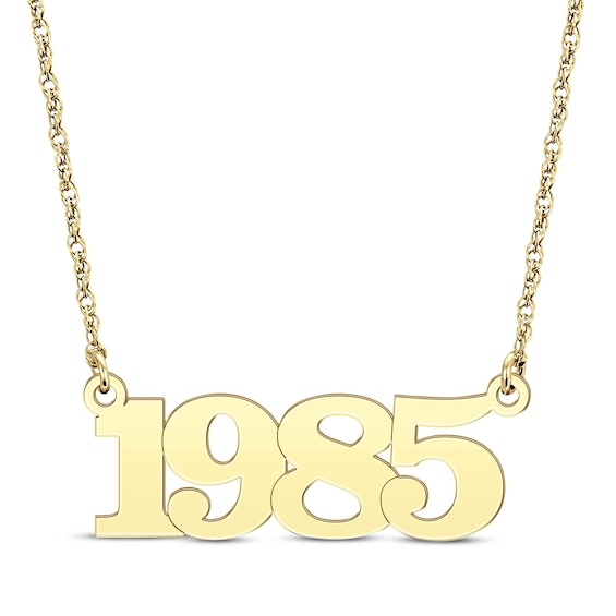 Classic Year Necklace 10K Yellow Gold 18"