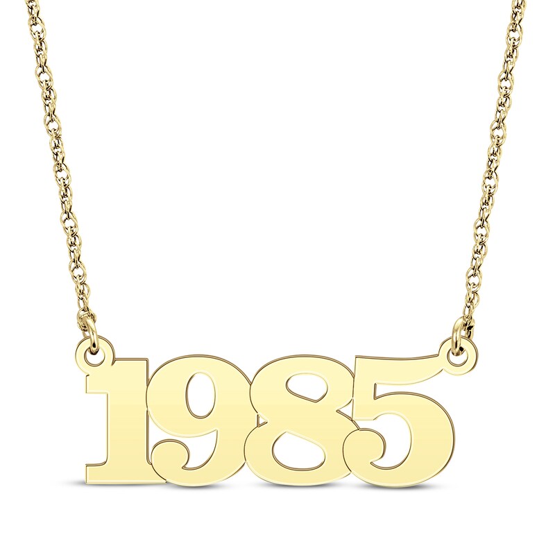 Main Image 1 of Classic Year Necklace 14K Yellow Gold 18"