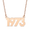 Thumbnail Image 1 of Retro Year Necklace 14K Rose Gold 18"