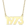 Thumbnail Image 1 of Retro Year Necklace 14K Yellow Gold 18"