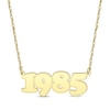 Thumbnail Image 1 of Retro Bubble Number Necklace 10K Yellow Gold 18”