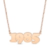 Thumbnail Image 1 of Retro Bubble Number Necklace 14K Rose Gold 18”