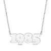 Thumbnail Image 1 of Retro Bubble Number Necklace 14K White Gold 18&quot;