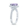 Thumbnail Image 1 of Monique Lhuillier Bliss Pear-Shaped Light Amethyst & Diamond Halo Engagement Ring 3/8 ct tw 14K White Gold