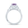 Monique Lhuillier Bliss Pear-Shaped Light Amethyst & Diamond Halo Engagement Ring 3/8 ct tw 14K White Gold