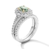 Thumbnail Image 3 of Neil Lane Oval-Cut Green Quartz Bridal Set 7/8 ct tw Diamond 14K White Gold