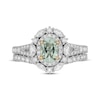 Neil Lane Oval-Cut Green Quartz Bridal Set 7/8 ct tw Diamond 14K White Gold