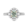 Thumbnail Image 3 of Neil Lane Oval-Cut Green Quartz Engagement Ring 3/4 ct tw Diamond 14K White Gold