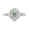 Thumbnail Image 2 of Neil Lane Oval-Cut Green Quartz Engagement Ring 3/4 ct tw Diamond 14K White Gold