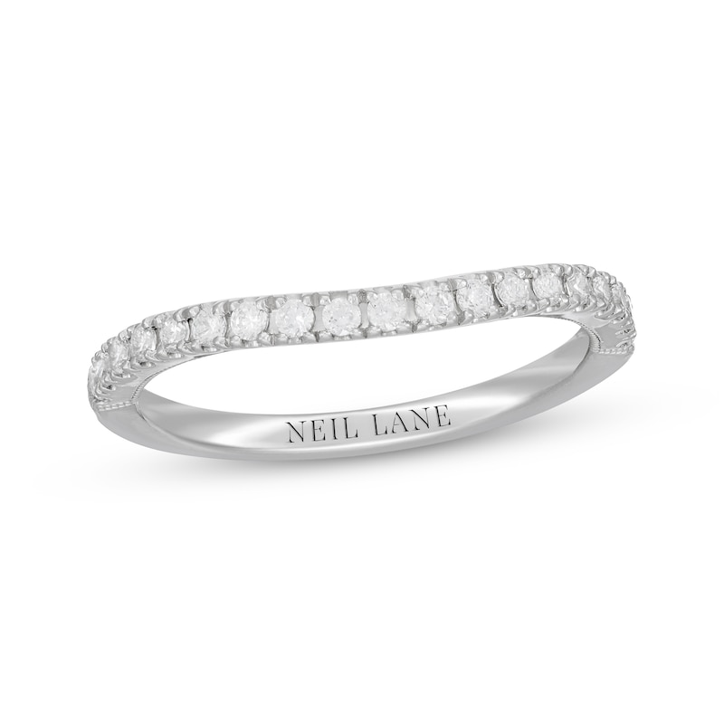 Main Image 7 of Neil Lane Diamond Wedding Band 1/4 ct tw Round-cut 14K White Gold