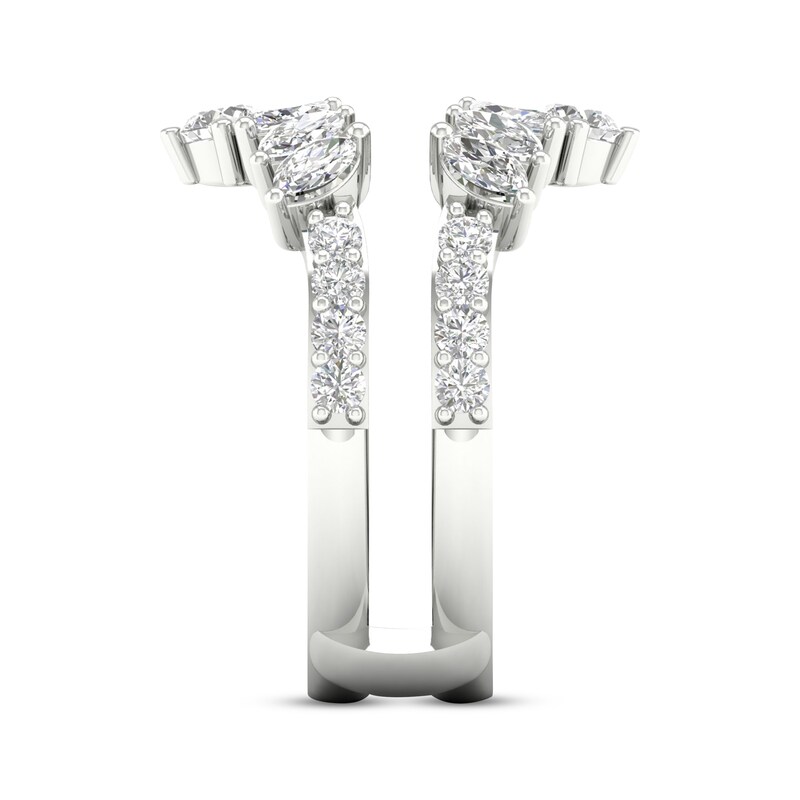 Marquise & Round-Cut Diamond Enhancer Ring 1-1/2 ct tw 14K White Gold