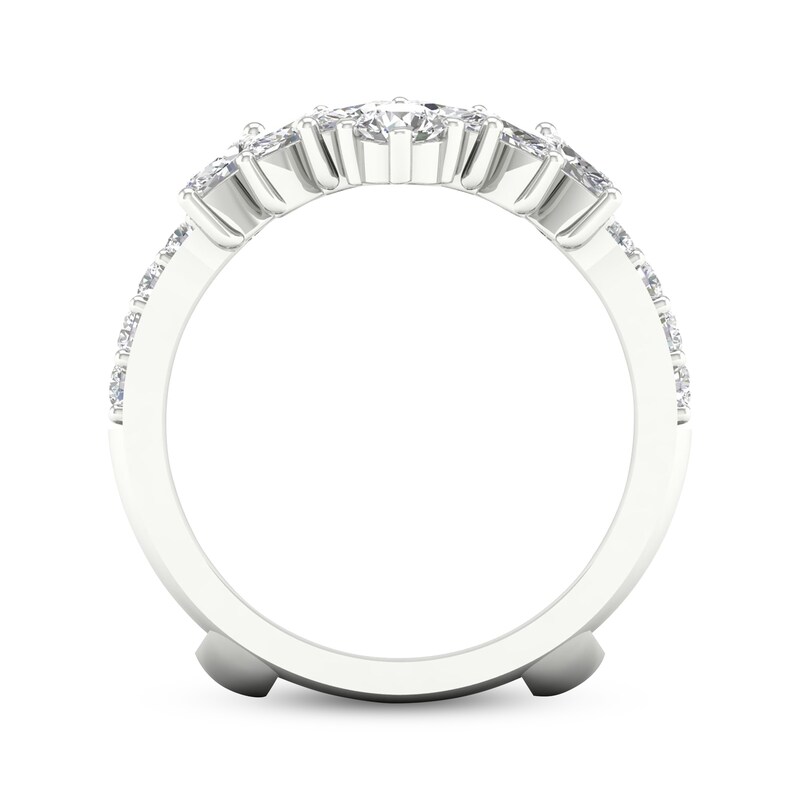 Marquise & Round-Cut Diamond Enhancer Ring 1-1/2 ct tw 14K White Gold