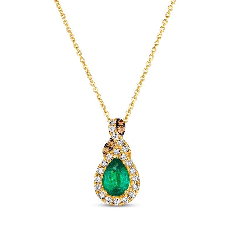 Nouveau Collection 18ct Yellow Gold 1.00 Carat Diamond Drop Necklet