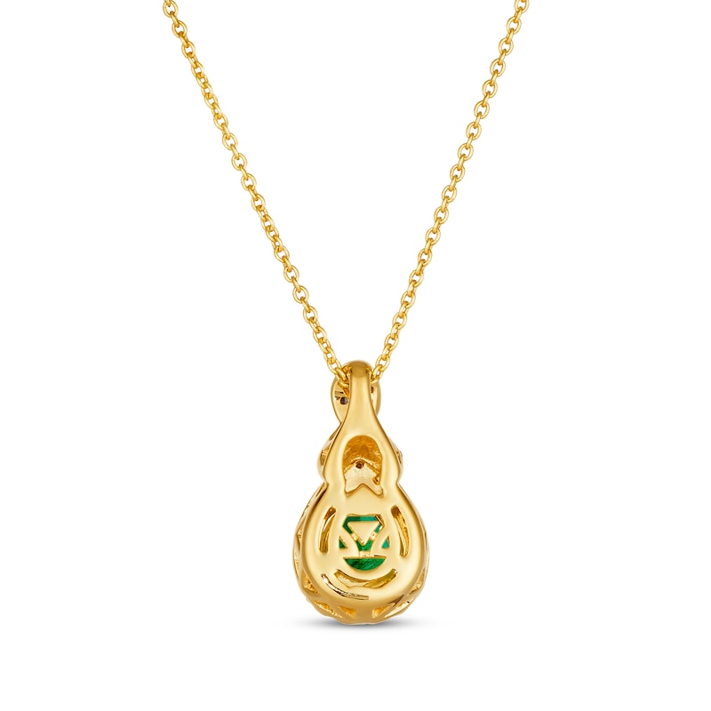 Le Vian Chocolate Twist Emerald Necklace 1/5 ct tw Diamonds 14K Honey Gold 19"