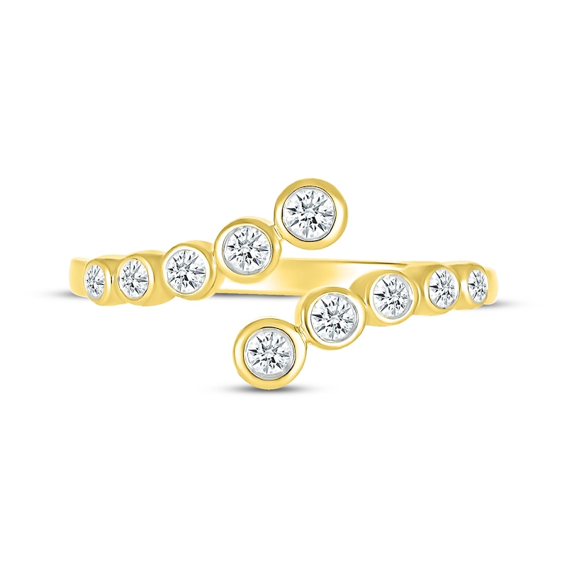 Main Image 2 of Diamond Bezel Bypass Ring 1/5 ct tw 10K Yellow Gold