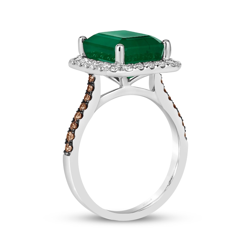 Le Vian Emerald-Cut Emerald Ring 5/8 ct tw Diamonds 14K Vanilla Gold