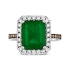 Thumbnail Image 3 of Le Vian Emerald-Cut Emerald Ring 5/8 ct tw Diamonds 14K Vanilla Gold