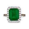 Thumbnail Image 4 of Le Vian Emerald-Cut Emerald Ring 5/8 ct tw Diamonds 14K Vanilla Gold