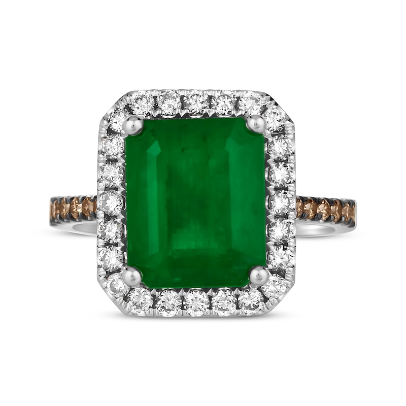 Le Vian Emerald-Cut Emerald Ring 5/8 ct tw Diamonds 14K Vanilla Gold