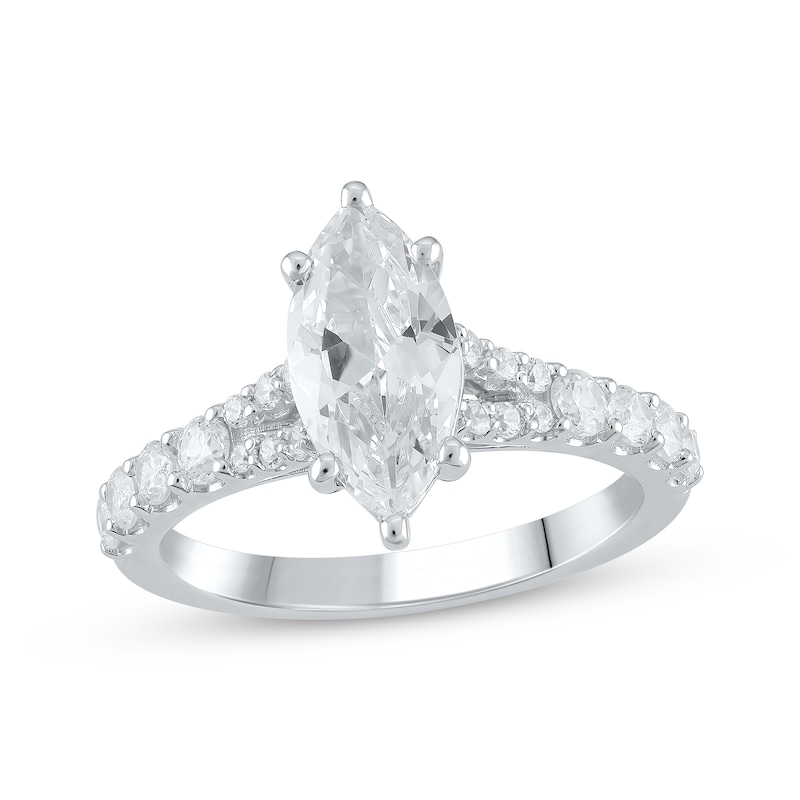 Lab-Created Diamonds by KAY Marquise-Cut Engagement Ring 2 ct tw 14K White Gold