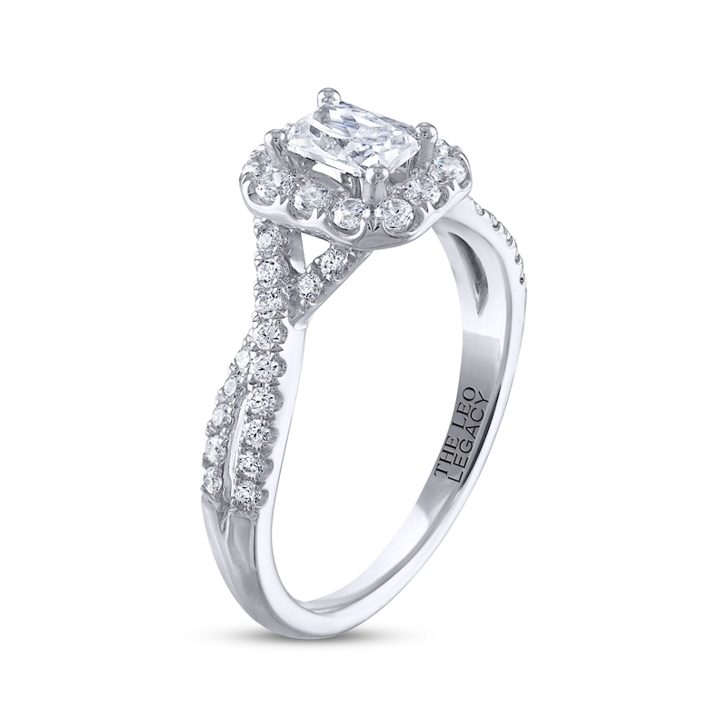 Main Image 2 of THE LEO Legacy Lab-Grown Diamond Emerald-Cut Engagement Ring 7/8 ct tw 14K White Gold