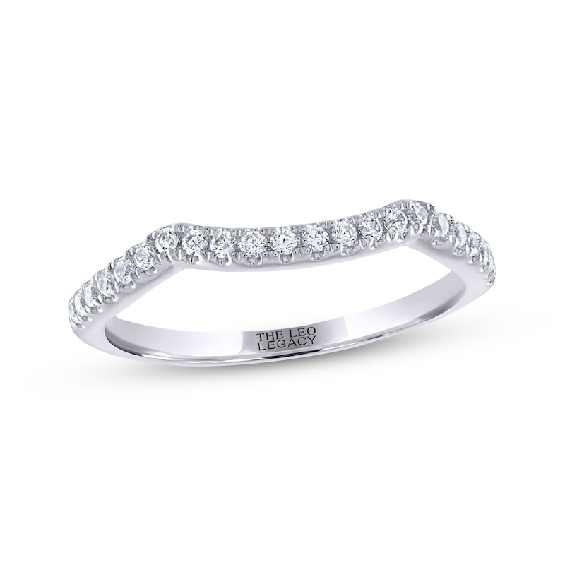 Main Image 1 of THE LEO Legacy Lab-Grown Diamond Round-Cut Wedding Band 1/5 ct tw 14K White Gold