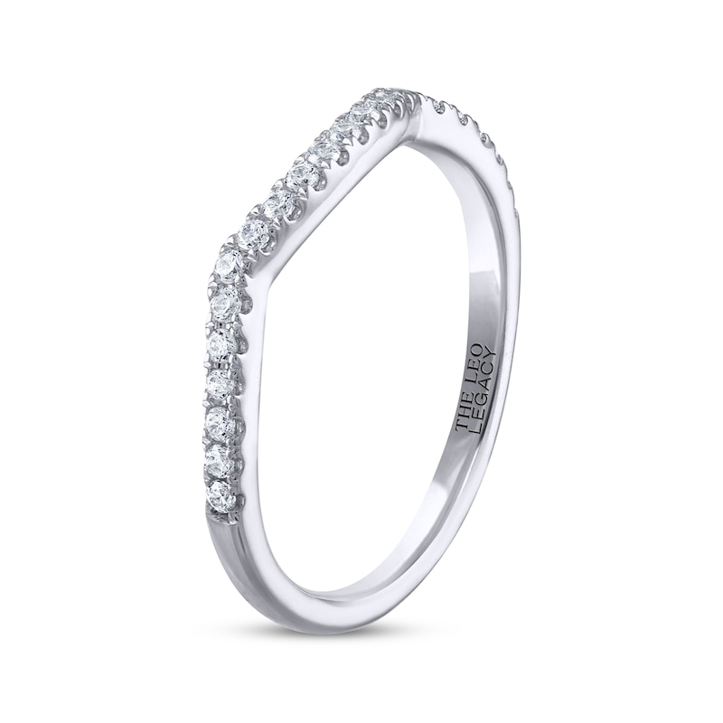 THE LEO Legacy Lab-Created Diamond Round-Cut Wedding Band 1/5 ct tw 14K White Gold