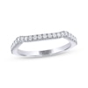 THE LEO Legacy Lab-Created Diamond Contoured Wedding Band 1/4 ct tw 14K White Gold