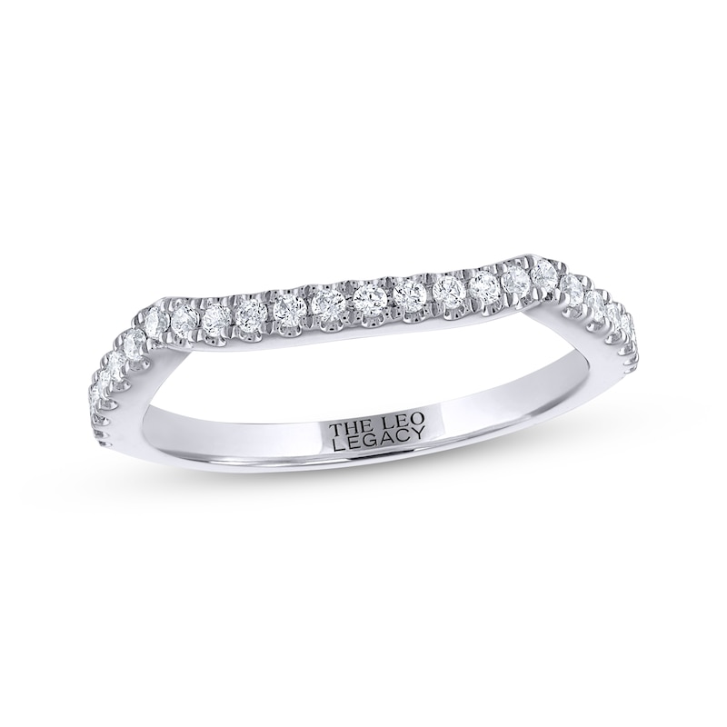 THE LEO Legacy Lab-Created Diamond Contoured Wedding Band 1/4 ct tw 14K White Gold