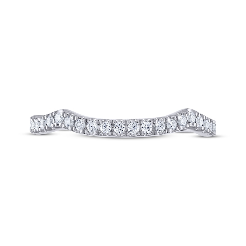 Main Image 3 of THE LEO Legacy Lab-Grown Diamond Contoured Wedding Band 1/4 ct tw 14K White Gold