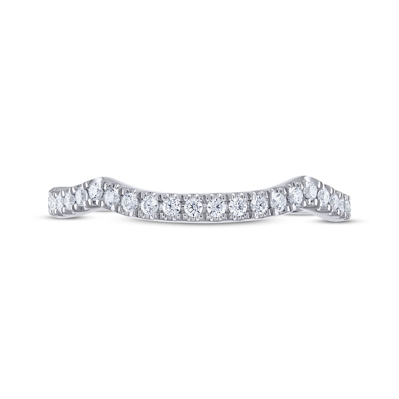 THE LEO Legacy Lab-Created Diamond Contoured Wedding Band 1/4 ct tw 14K White Gold