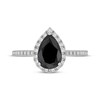 Thumbnail Image 2 of Neil Lane Pear-Shaped Black Diamond & White Diamond Engagement Ring 2 ct tw 14K White Gold