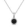 Black & White Multi-Diamond Necklace 1/5 ct tw Sterling Silver 18”