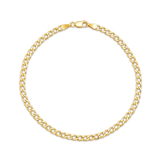 Hollow Curb Chain Necklace 2.3mm 10K Yellow Gold 22"