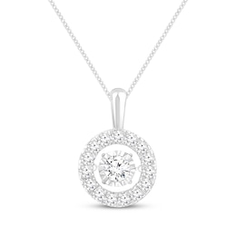 Unstoppable Love Necklace 1 ct tw 14K White Gold 19"