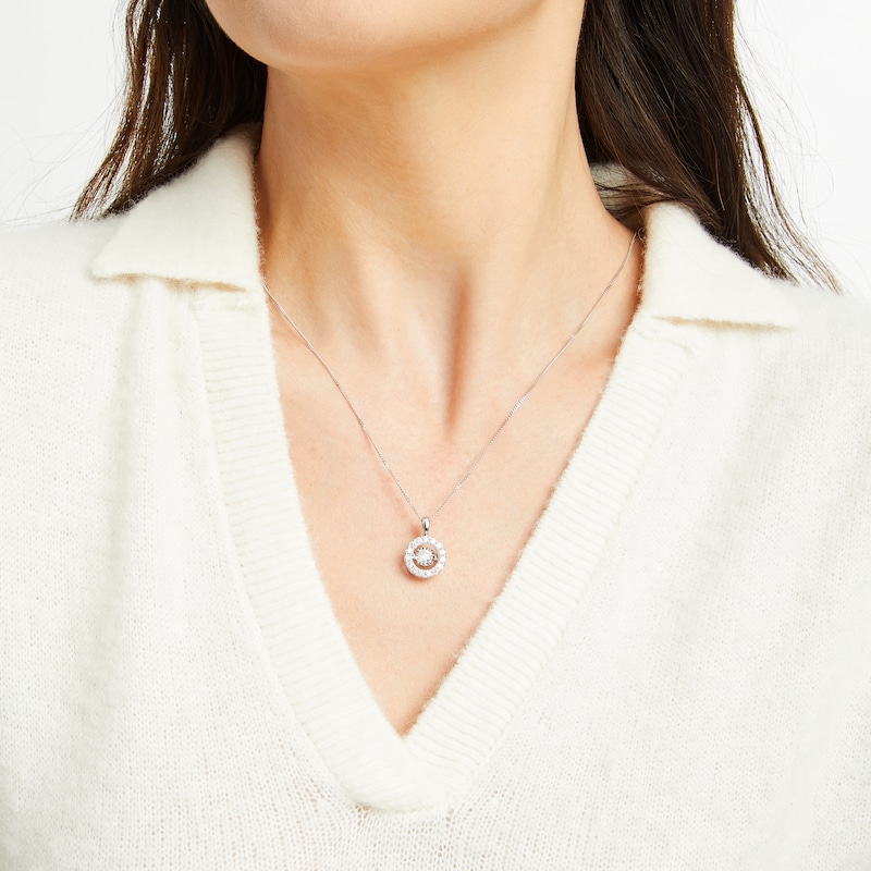 Main Image 2 of Unstoppable Love Necklace 1 ct tw 14K White Gold 19&quot;