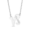 Thumbnail Image 1 of Engravable &quot;Capricorn&quot; Zodiac Sign Necklace 14K White Gold 18&quot;
