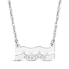 Thumbnail Image 1 of Engravable "Aquarius" Zodiac Sign Necklace 10K White Gold 18"