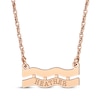 Thumbnail Image 1 of Engravable &quot;Aquarius&quot; Zodiac Sign Necklace 14K Rose Gold 18&quot;