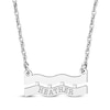 Thumbnail Image 1 of Engravable "Aquarius" Zodiac Sign Necklace Sterling Silver 18"