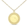 Thumbnail Image 1 of &quot;Aries&quot; Scalloped Name & Date Constellation Necklace 10K Yellow Gold 18&quot;