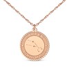 Thumbnail Image 1 of &quot;Taurus&quot; Scalloped Name & Date Constellation Necklace 14K Rose Gold 18&quot;