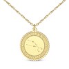 Thumbnail Image 1 of &quot;Taurus&quot; Scalloped Name & Date Constellation Necklace 14K Yellow Gold 18&quot;