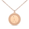 Thumbnail Image 1 of &quot;Cancer&quot; Scalloped Name & Date Constellation Necklace 14K Rose Gold 18&quot;