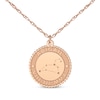 Thumbnail Image 1 of &quot;Leo&quot; Scalloped Name & Date Constellation Necklace 14K Rose Gold 18&quot;