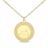 Thumbnail Image 1 of "Leo" Scalloped Name & Date Constellation Necklace 14K Yellow Gold 18"